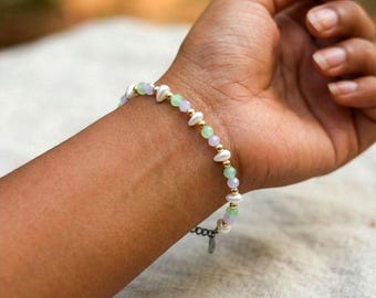 Pulsera de cuentas de cristal de hadas, joyería para mujer