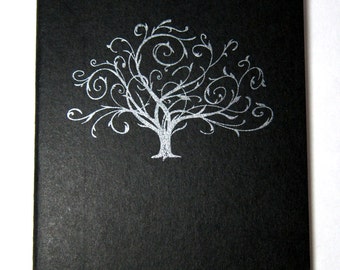 Moleskine Notizbuch - schwarze, kleine, schlichte oder linierte Seiten: "Baum des Lebens"