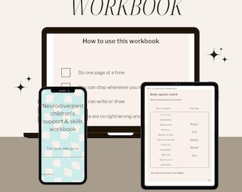 Neurodivergent Children Workbook | ADHD & Autism Support | Emotional and Executive Skills (Digital Download)