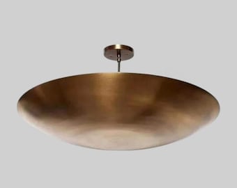 6 Light Elegant Ceiling Flush mount Light Fixture - Pendant Mid Century Modern Antique Brass Sputnik Chandelier light Fixture