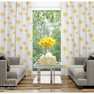 Corn Yellow Drapes- Drapery Panel Pair- Premier Prints Modern Window Panels- Yellow Cafe Curtains or Custom Kitchen Curtains