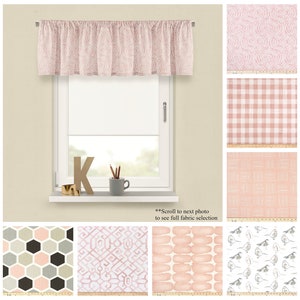 Custom Blush Valance- Premier Prints Designer Window Curtain- Nursery Decor for Baby- Straight or Wavy Valance- Choose your Size