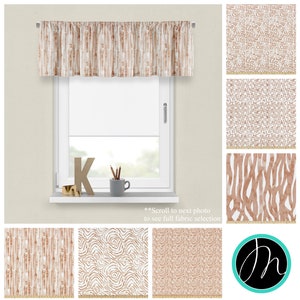 Clay Luxe Canvas Valance- Premier Prints Terracota Window Panel- Custom Kitchen Cafe Curtain or Bedroom Window Covering- Straight or Wavy