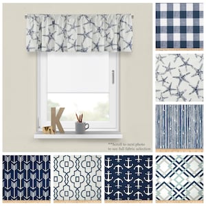 Blue valances top