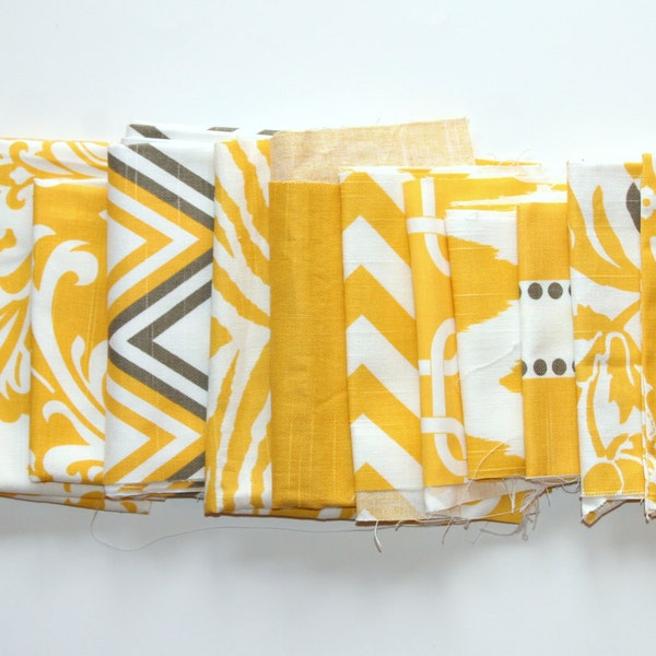 60% OFF! Fabric Scraps SALE- Premier Prints Fabric Remnants- Corn Yellow Home Decor Fabric, Swatch Material, Yellow Cotton Pieces