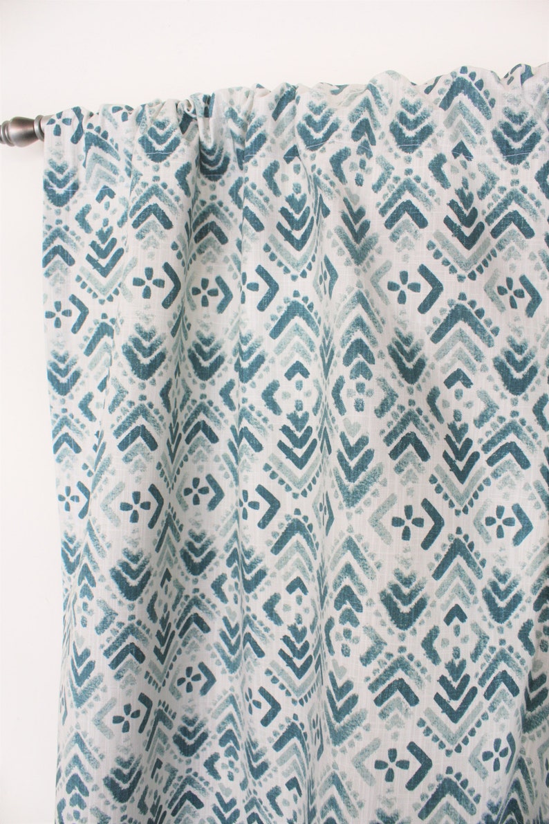Plantation Blue Modern Window Valance Premier Prints Teal - Etsy