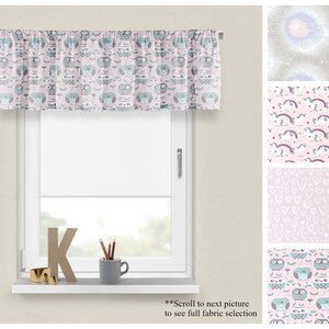 English Nursery Valance- Premier Prints Blush Pink Custom Panel- Baby Girl Room Decor- Straight or Wavy Window Topper- Choose Your Size