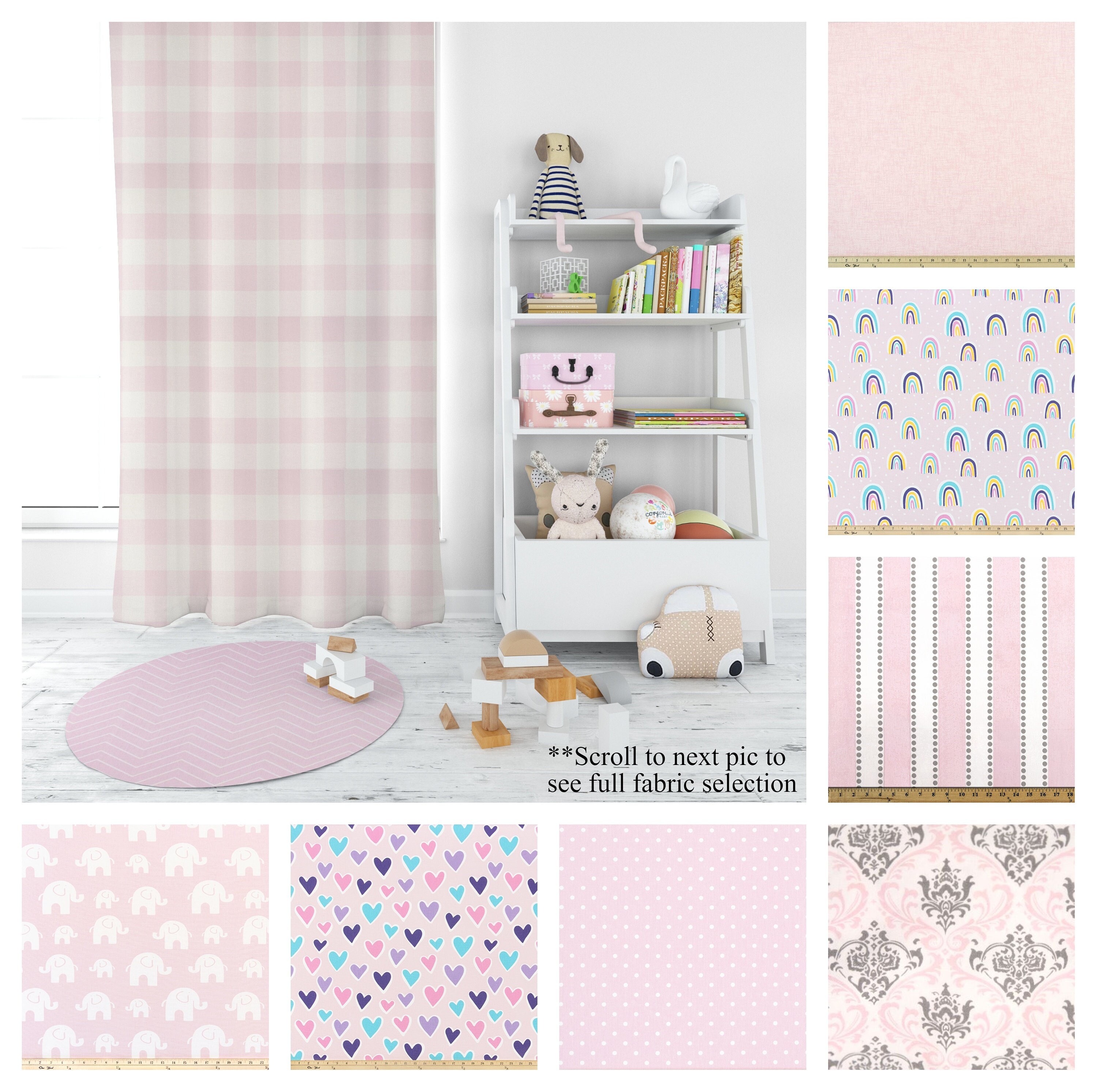 Bella Pink Curtains- Drapery Panel Pair- Premier Prints Pink Baby Girl ...