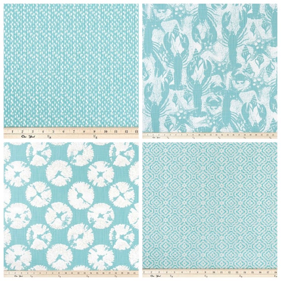Aqua Blue Curtains Drapery Panels Cancun Curtains Nautical Etsy