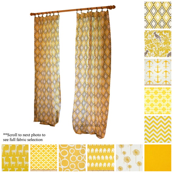 Yellow Drapes Drapery Panels Corn Yellow Curtains Modern Etsy