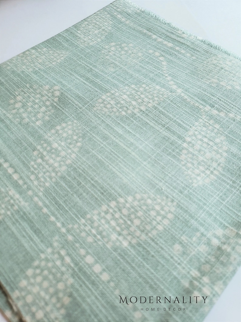 Blue Green Drapery Panels Waterbury Curtains Premier Prints Etsy