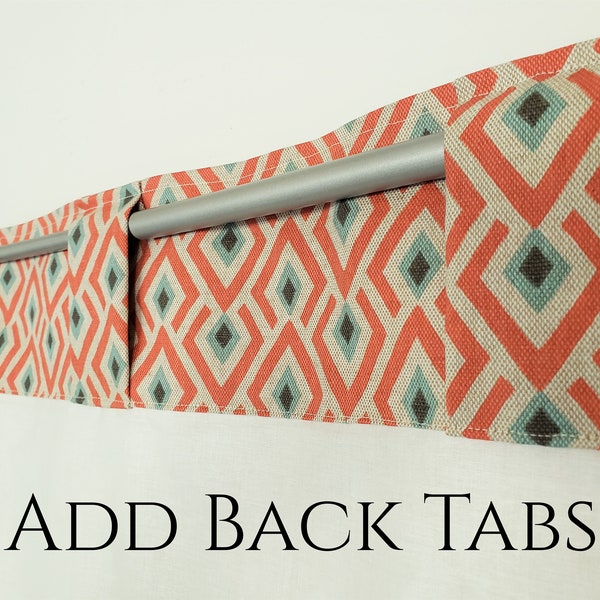 Add Back Tabs to Your Curtains- Hidden Tab Curtains- Custom Window Treatments- Hidden Pocket for Rod- Floating Curtains