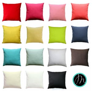 Solid Throw Pillow Cover, Multiple Colors, Vibrant Pillow Cover, Zippered Pillow, Dyed Solid Decorative Pillow, Accent Pillow, Cushion Cover image 1