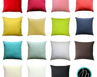 Solid Throw Pillow Cover, Multiple Colors, Vibrant Pillow Cover, Zippered Pillow, Dyed Solid Decorative Pillow, Accent Pillow, Cushion Cover