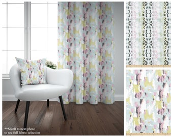 Impressions Curtains- Pair of Drapery Panels- Premier Prints Designer Fabrics- Colorful Home Decor- Custom Sized Curtains for Any Room