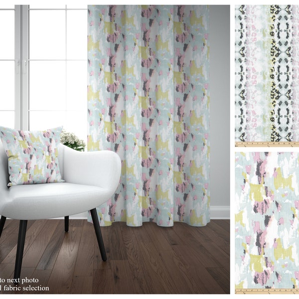 Impressions Curtains- Pair of Drapery Panels- Premier Prints Designer Fabrics- Colorful Home Decor- Custom Sized Curtains for Any Room