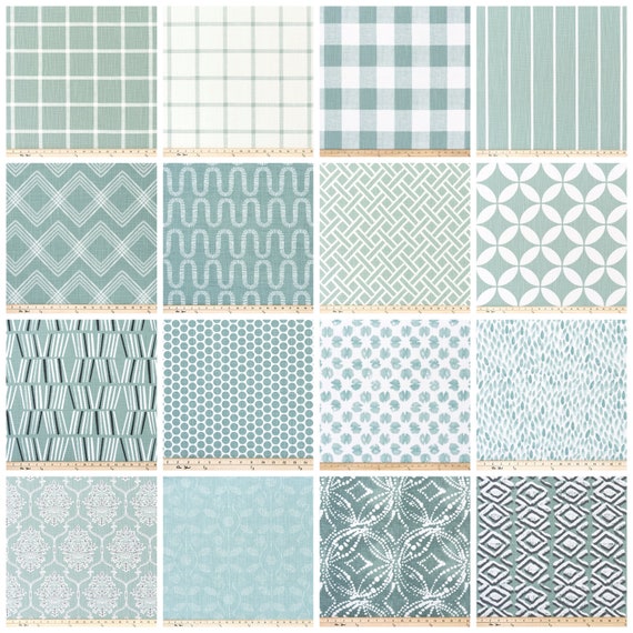 Blue Green Drapery Panels Waterbury Curtains Custom Drapes Etsy