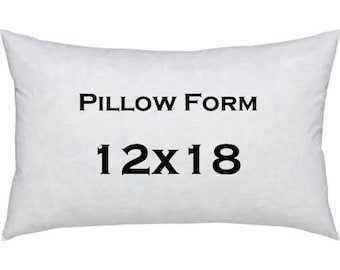 Pillow Form- 12x16 or 12x18 inches- Lumbar Pillow Insert- Decorative Pillows- Shams- Pillow Filling- Polyester Fiberfill- Cushion Inserts