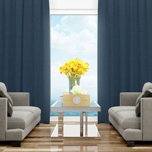 Solid Cotton Curtain Panels Plain Cafe Curtains or Long Bedroom Drapes Drapery Panel Pair Custom Window Curtains Solid Window Treatments afbeelding 6