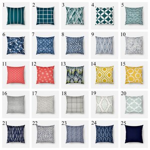 CLEARANCE Mix and Match Throw Pillow Covers, 16x16 Zippered Pillow Sham, Cheap Blue Pillow Cases for your Bedroom on SALE