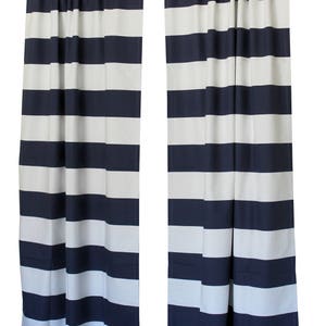 Navy Blue Custom Curtains Pair of Drapery Panels Premier Prints Blue Cafe Curtains or Long Window Treatments Choose Your Size image 7