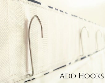 Add Hooks to your Curtains- Pleater Tape + Hooks for Traverse Rod, Track System, or Curtains Rings- Makes Single Pleat Curtains