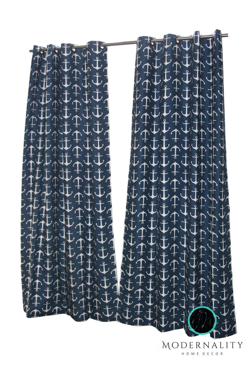 Elegant Curtains Drapery Panels PREMIER Navy Blue Curtains Etsy