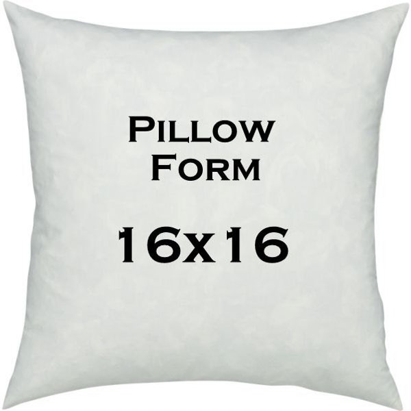 Pillow Insert- 16x16 inches- Pillow Form- Cushion Cover Insert- Pillow Filler- Decorative Pillows- Fiberfill Stuffing- Bed Pillows- Sham