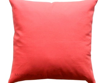 Accent Pillows, Solid Coral Pillow Cover, All Sizes, Zippered Pillow, Coral Cushion Cover, Sofa Pillows, Plain Throw Pillows, Bed Pillows