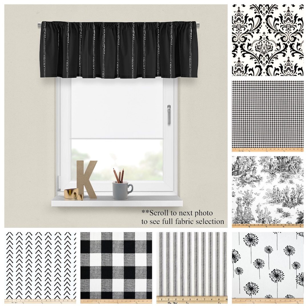 Black and White Valance- Premier Prints Custom Window Treatments ...