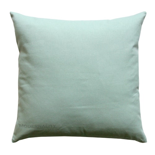 Solid Throw Pillows Village Blue Dyed Solid Pillow Cover Etsy