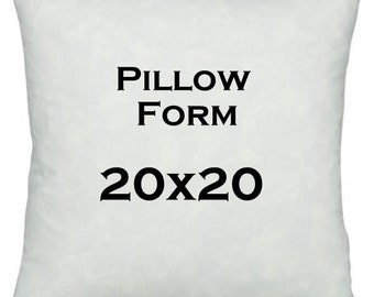 Pillow Insert- 20x20 inches- Pillow Form- Filled Cushion- Sham Filler- Decorative Pillows- Fiberfill Pillow- Stuffing- Bed Pillows