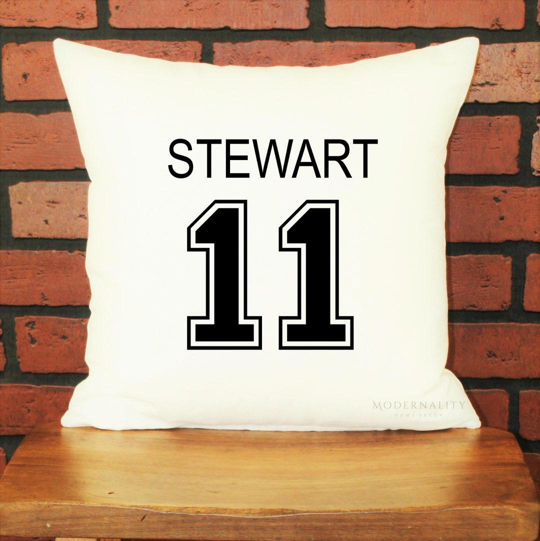 Sports Pillow, Personalized Pillow, Custom Sports Decor, Sports Number