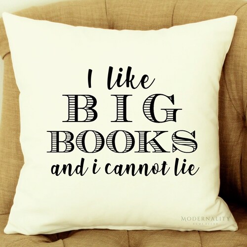 Reading Pillow I Like Big Books Pillow Book Lover Gift Etsy