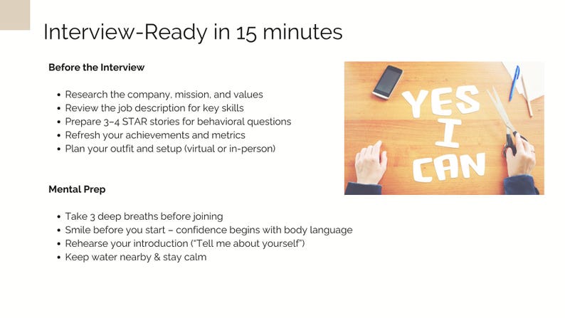 Ultimate Interview Cheat Sheet | Job Interview Preparation Guide ...
