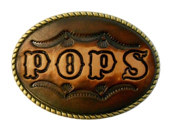 belt buckle with initials