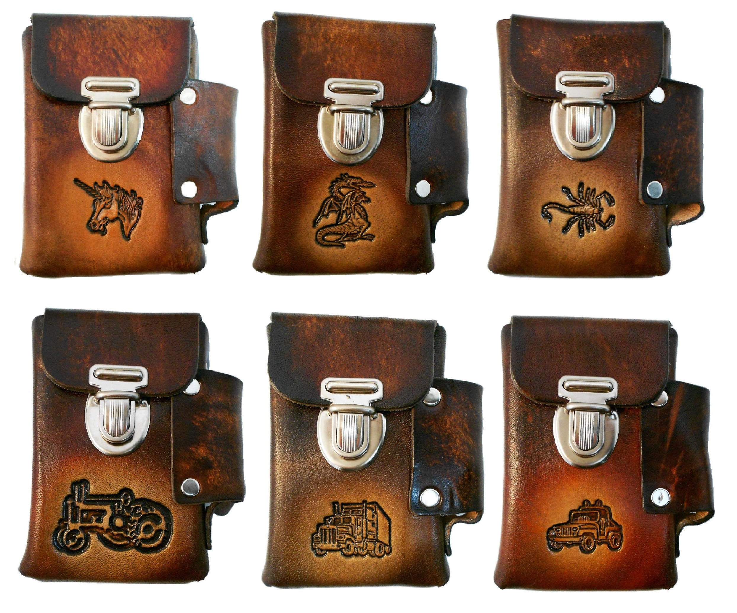 箱•ポーチ付き　LEATHER CIGARETTE  CASE 1847 Genuine Leather Cigarette Box Anti-Scratch Protective