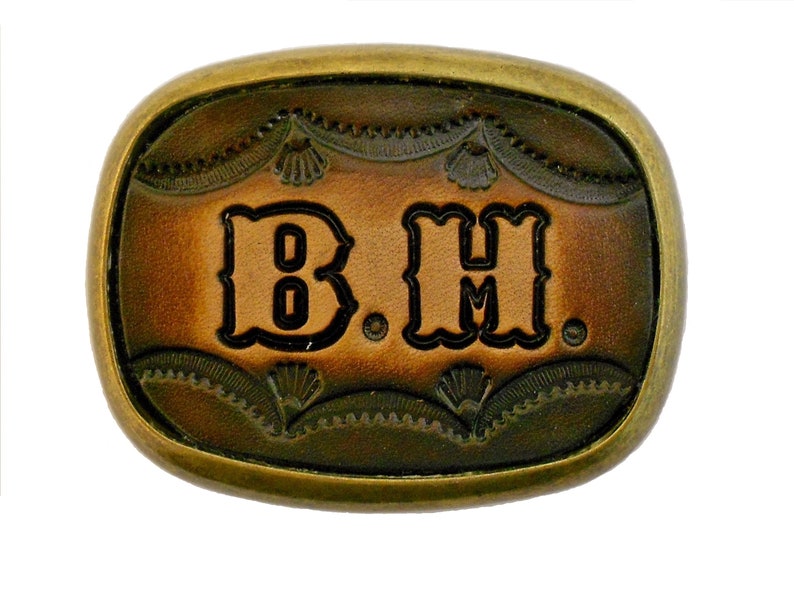 MADE to ORDER Custom Tooled Leather Belt Buckle Names or Etsy