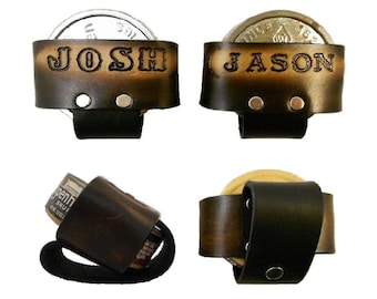 Custom Handcrafted Leather Snuff Can Holder, Chewing Tobacco Case, Name or Initials, Names up to 7 Letters