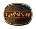 MADE to ORDER Custom Tooled Leather Belt Buckle, Names or Initials, Up to 6 Letters