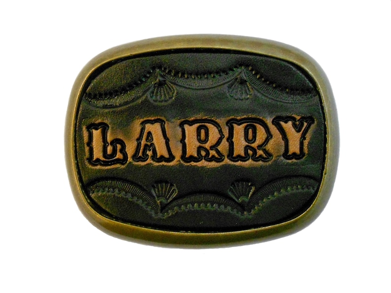MADE to ORDER Custom Tooled Leather Belt Buckle Names or Etsy