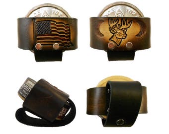 Clip on Deer Snuff Case,snuff Can Holster,leather Snuff Can Holder ...