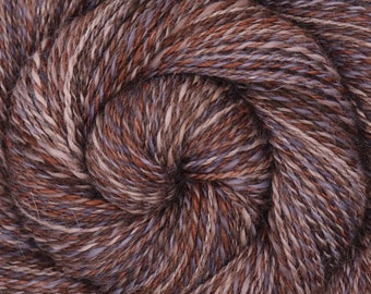 Handspun Yarn, Fingering weight - GREAT HORNED OWL - Hand dyed Cashmere/Yak/Silk, 368 yards, gift for knitter, hand spun yarn