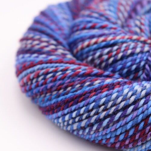 Multi-skein Handspun Yarn, Bulky weight, SAILOR'S DELIGHT, Handpainted Falkland wool, 318 yards, hand spun yarn, shops gift for knitter