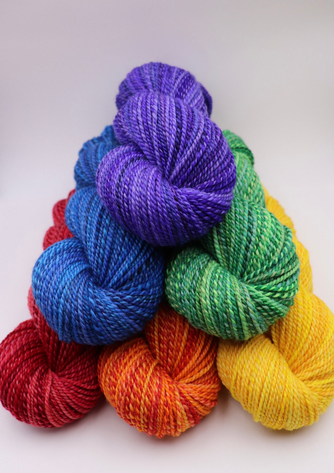 Handspun Yarn Worsted weight Multiskein set SHOW YOUR Etsy