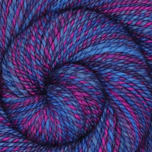 Handspun Yarn, Worsted weight, SOMETHING WICKED, Handdyed Bluefaced Leicester wool /Silk, 206 yards, hand spun, BFL silk yarn