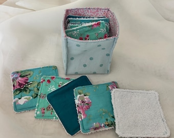 Discos de limpieza facial reutilizables - paleta aqua