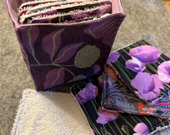 Discos de limpieza facial reutilizables - Paleta morada