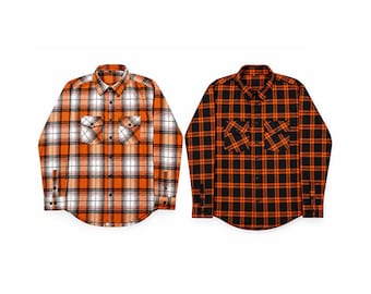 Camisa casual de cuadros para hombre, manga larga, estilo leñador, de franela, ideal para el trabajo.