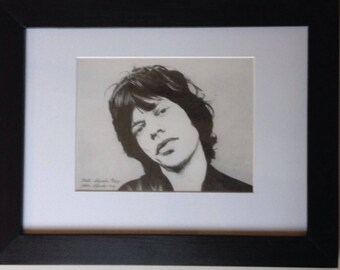 Fully framed Mick Jagger print limited edition